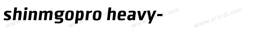 shinmgopro heavy字体转换
